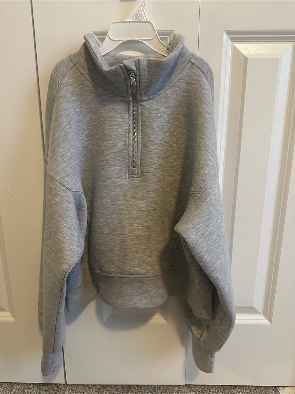 Old Navy Gray Half-Zip Pullover Sweatshirt